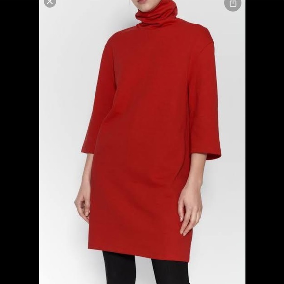 Zara turtleneck burnt orange dress size L - Picture 2 of 9
